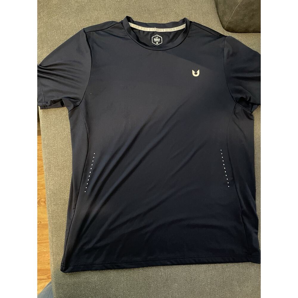 Northyard Mens Medium Navy Blue Athletic Performance Tee Quick Dry Logo